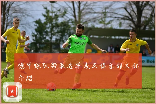 德甲球队帮派名单表及俱乐部文化介绍